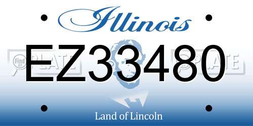 EZ33480 Illinois License Plate