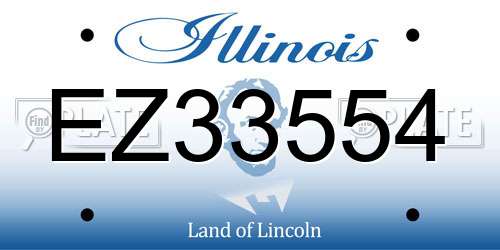 EZ33554 Illinois License Plate