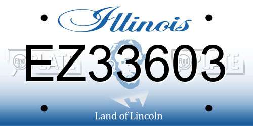 EZ33603 Illinois License Plate