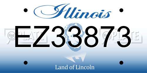 EZ33873 Illinois License Plate