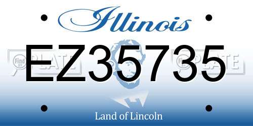EZ35735 Illinois License Plate