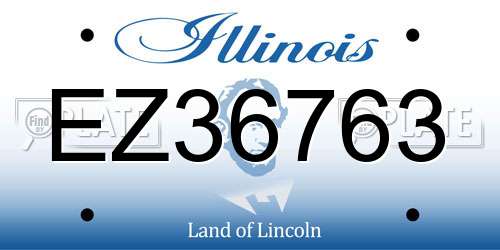 EZ36763 Illinois License Plate