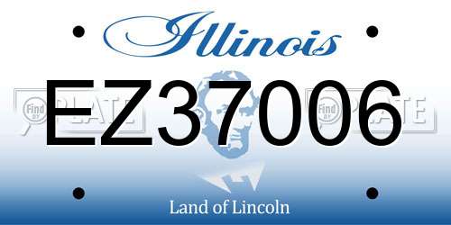 EZ37006 Illinois License Plate