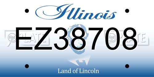 EZ38708 Illinois License Plate