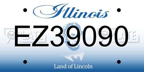 EZ39090 Illinois License Plate