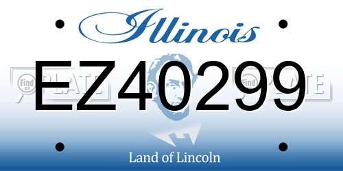 EZ40299 Illinois License Plate