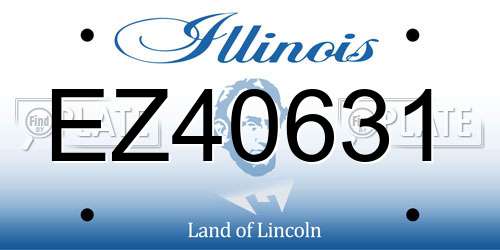 EZ40631 Illinois License Plate