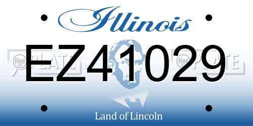 EZ41029 Illinois License Plate