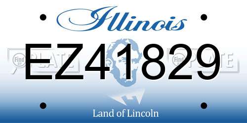 EZ41829 Illinois License Plate