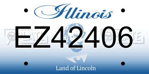 EZ42406 Illinois License Plate