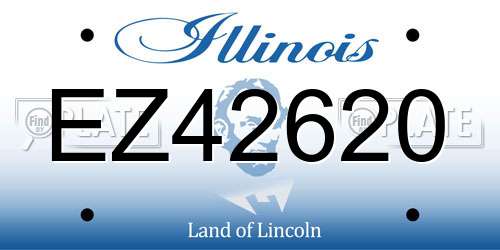EZ42620 Illinois License Plate