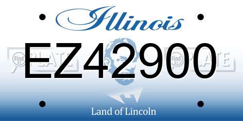 EZ42900 Illinois License Plate