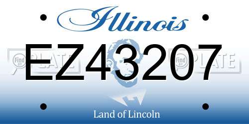 EZ43207 Illinois License Plate