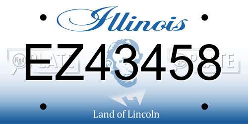 EZ43458 Illinois License Plate