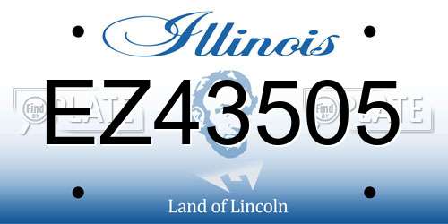 EZ43505 Illinois License Plate