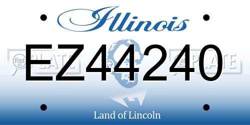 EZ44240 Illinois License Plate