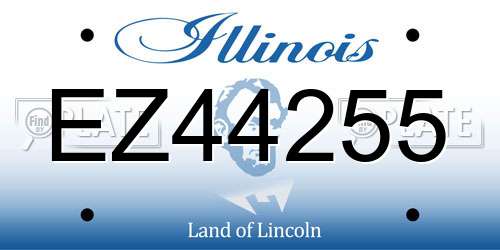 EZ44255 Illinois License Plate