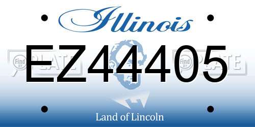 EZ44405 Illinois License Plate