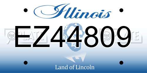 EZ44809 Illinois License Plate