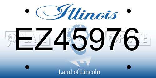 EZ45976 Illinois License Plate