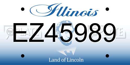 EZ45989 Illinois License Plate