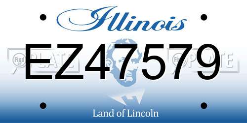 EZ47579 Illinois License Plate