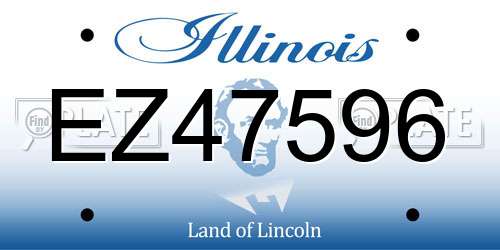 EZ47596 Illinois License Plate