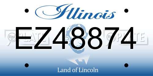 EZ48874 Illinois License Plate