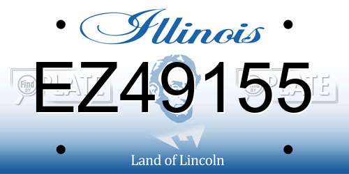 EZ49155 Illinois License Plate