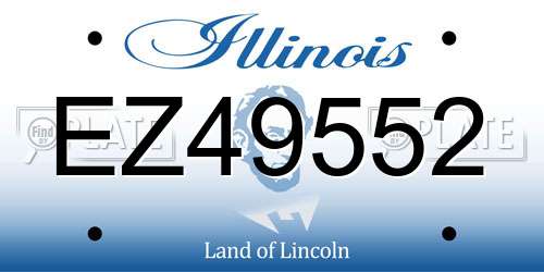 EZ49552 Illinois License Plate