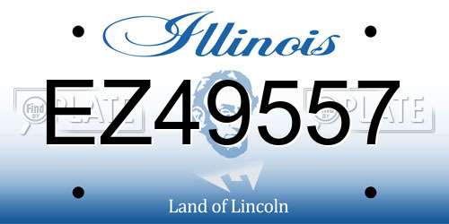 EZ49557 Illinois License Plate