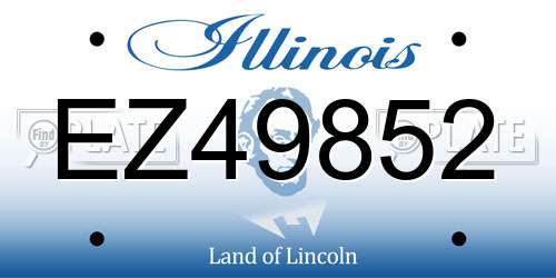 EZ49852 Illinois License Plate