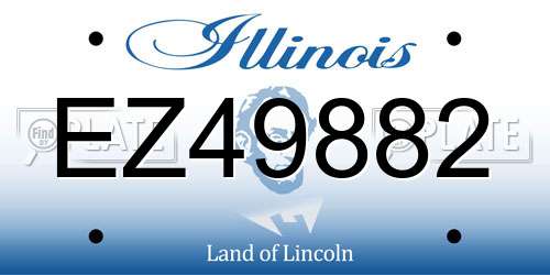 EZ49882 Illinois License Plate