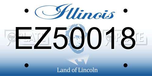 EZ50018 Illinois License Plate