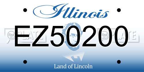 EZ50200 Illinois License Plate