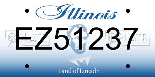 EZ51237 Illinois License Plate