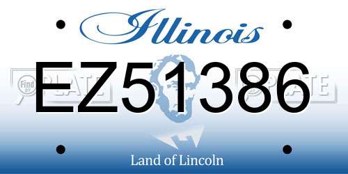 EZ51386 Illinois License Plate