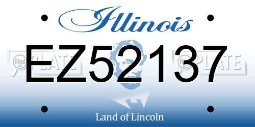 EZ52137 Illinois License Plate