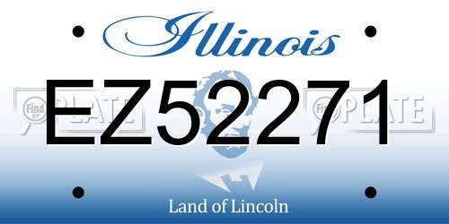 EZ52271 Illinois License Plate
