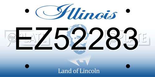 EZ52283 Illinois License Plate