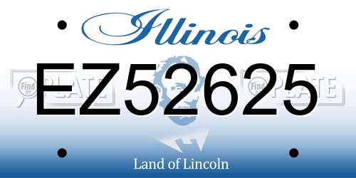 EZ52625 Illinois License Plate