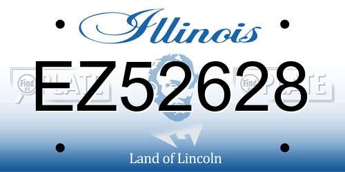 EZ52628 Illinois License Plate