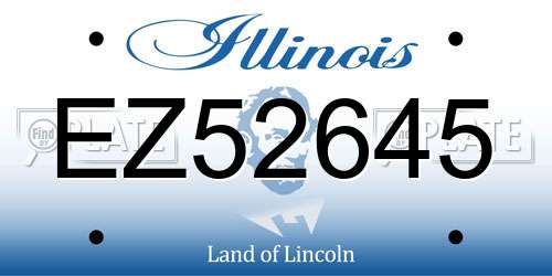 EZ52645 Illinois License Plate