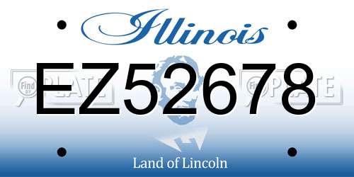 EZ52678 Illinois License Plate