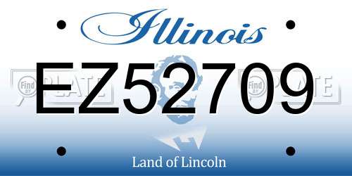 EZ52709 Illinois License Plate