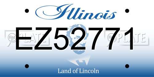 EZ52771 Illinois License Plate