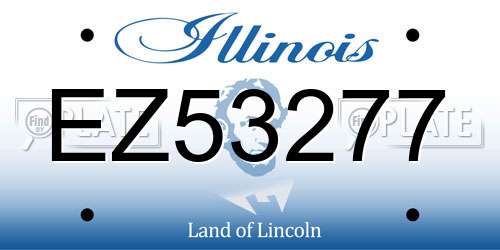 EZ53277 Illinois License Plate