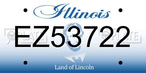 EZ53722 Illinois License Plate