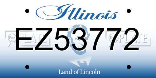 EZ53772 Illinois License Plate