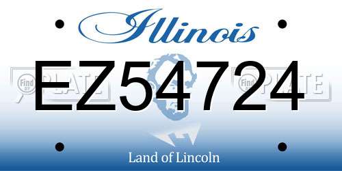 EZ54724 Illinois License Plate